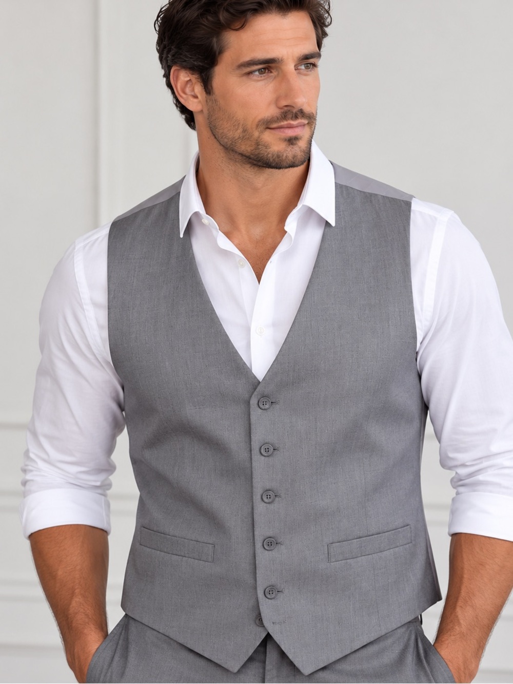 NWOT Renoir Classic Gray Vest